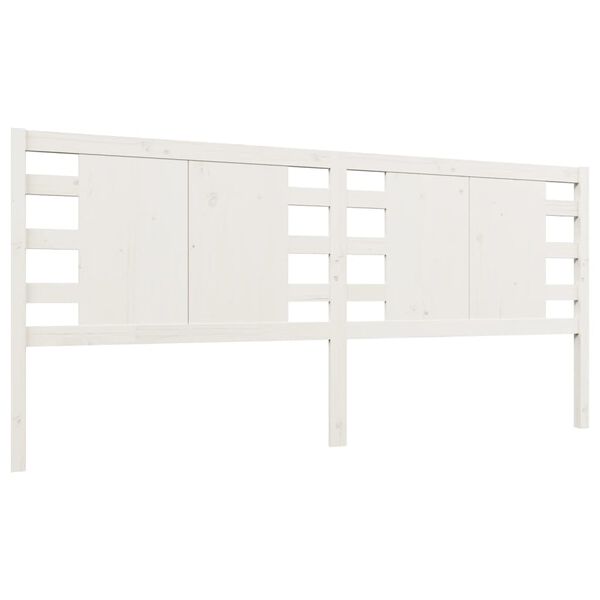 vidaXL Headboard White 156x4x100 cm Solid Wood Pine
