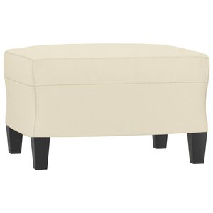vidaXL Footstool Cream 60x50x41 cm Faux Leather