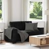 vidaXL Loveseat Sofa Black 160x77x82 cm Velvet