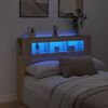 vidaXL LED Headboard Sonoma Oak 140x18.5x103.5 cm Engineered Wood