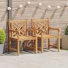 vidaXL Garden Chairs 2 pcs Brown 58 x 60 x 90 cm Solid teak wood
