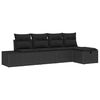 vidaXL Sofa Set with Cushion 6 pcs Poly Rattan