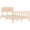 vidaXL Bed Frame without Mattress Double Solid Wood Pine