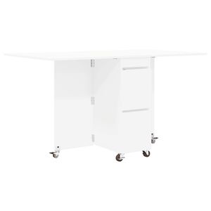 vidaXL Dinning Table 2 pcs 140 x 80 x 77 cm Engineered Wood White