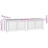 vidaXL Garden Storage Box with Bag 200x50x55 cm Solid Wood Teak