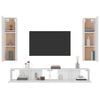 vidaXL 4 Piece TV Cabinet Set White Engineered Wood