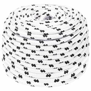 vidaXL Multipurpose Utility Rope 6 mm 100 m White Polyester