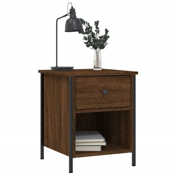 vidaXL Bedside Cabinets 2 pcs Brown Oak 40x42x50 cm Engineered Wood