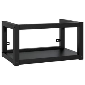 vidaXL Bathroom Washbasin Frame | Black | Powder-coated iron | Medium | Durable