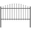 vidaXL Garden Fence "Woerden" with Spear Top Steel 170x150 cm Black