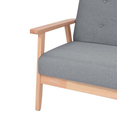 vidaXL 2-Seater Sofa Fabric Light Grey