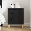 vidaXL Bedside Cabinet Black Oak 40 x 30 x 50 cm Engineered Wood