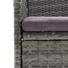 vidaXL 3 Piece Garden Dining Set with Cushions Poly Rattan Grey