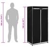 vidaXL Wardrobes 2 pcs Black 75x50x160 cm