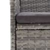vidaXL 5 Piece Garden Dining Set with Cushions Grey and Black