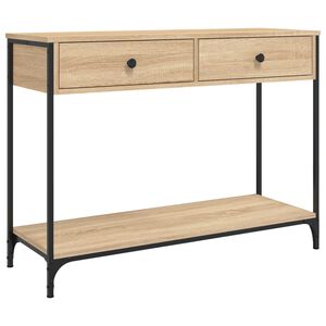 vidaXL Console Table | Sonoma oak | Engineered wood | Narrow | Adjustable Feet