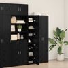 vidaXL Highboard 2 pcs Black Oak 30 x 42.5 x 185 cm