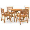 vidaXL 5 Piece Garden Dining Set Solid Wood Acacia