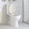 vidaXL Soft-Close Toilet Seat Quick Release Light Grey Oval