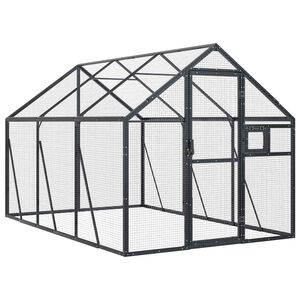 vidaXL Aviary Anthracite 1,79x3x1,85 m Aluminium