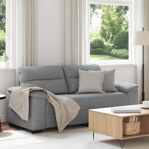 vidaXL 2-Seater Sofa&nbsp;Light Grey 180x81x84 cm Fabric