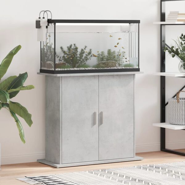 vidaXL Aquarium Stand Concrete Grey 81x36x73 cm Engineered Wood
