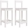 vidaXL 3 Piece Garden Bar Set White Solid Wood Pine