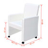 vidaXL Dining Chairs 6 pcs White Faux Leather