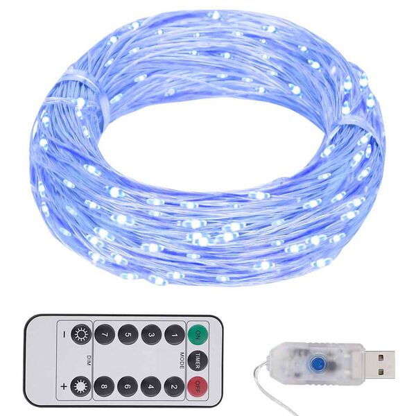 vidaXL LED String with 300 LEDs Blue 30 m