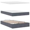 vidaXL Ottoman Bed with Mattress Dark Grey King Single Velvet