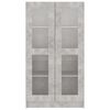 vidaXL Vitrine Cabinet Concrete Grey 82.5x30.5x150 cm Engineered Wood