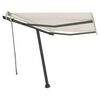 vidaXL Manual Retractable Awning with LED 300x250 cm Cream
