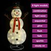 vidaXL Decorative Christmas Snowman Figure LED Luxury Fabric 180cm