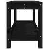 vidaXL Garden Bench Black 108x35x45 cm Solid Wood Pine