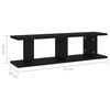 vidaXL Wall Shelves 2 pcs Black 75x18x20 cm Engineered Wood