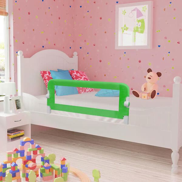 vidaXL Toddler Safety Bed Rail 102 x 42 cm Green