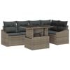 vidaXL Garden Sofa Set 6 pcs Grey 55 x 55 x 37 cm Poly Rattan
