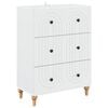 vidaXL Drawer Cabinet White 66 x 34.5 x 90 cm Engineered Wood