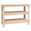 vidaXL Work Bench Natural 110.5 x 50 x 80 cm Solid Pine Wood