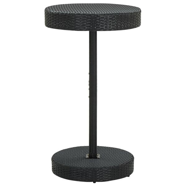 vidaXL Garden Table Black 60.5x106 cm Poly Rattan