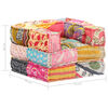 vidaXL Modular Pouffe Patchwork Fabric