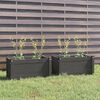 vidaXL Garden Planters 2 pcs Grey 60x31x31 cm Solid Pinewood