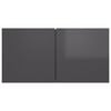 vidaXL 7 Piece TV Cabinet Set High Gloss Grey Engineered Wood