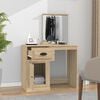 vidaXL Dressing Table with Mirror Sonoma Oak 90x50x132.5 cm Engineered Wood