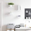 vidaXL Floating Wall Shelves 4 pcs White 23x23.5x3.8 cm MDF