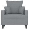 vidaXL Sofa Chair Light Grey 60 cm Fabric