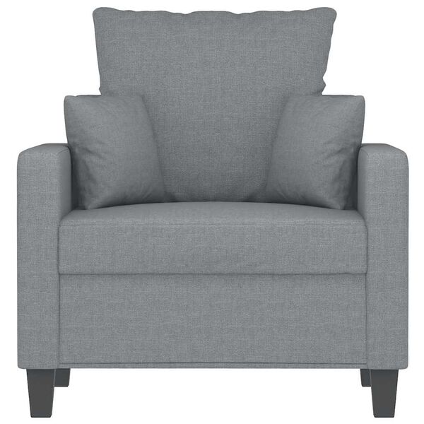 vidaXL Sofa Chair Light Grey 60 cm Fabric