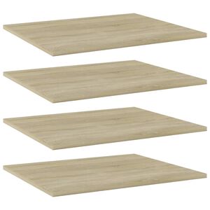 vidaXL Bookshelf Boards 4 pcs Sonoma Oak 60x50x1,5 cm Engineered Wood