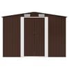 vidaXL Garden Storage Shed Brown 257x205x178 cm Steel
