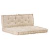 vidaXL Pallet Floor Cushions 2 pcs Cotton Beige